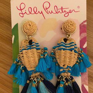 Lilly Pulitzer NWT Fishy Kiss Tasseled Earrings (GWP)